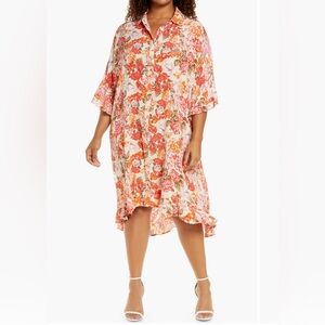 River Island Floral Print Shirtdress